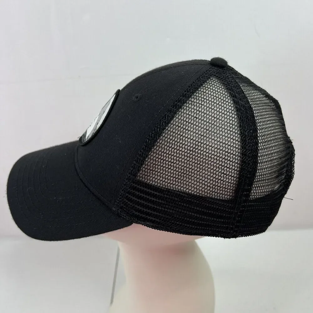 The‎ North Face Mens Hat Cap Trucker Patch Logo Black SnapBack Mesh Back OS